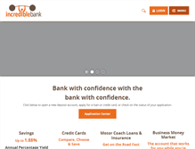 Tablet Screenshot of incrediblebank.com